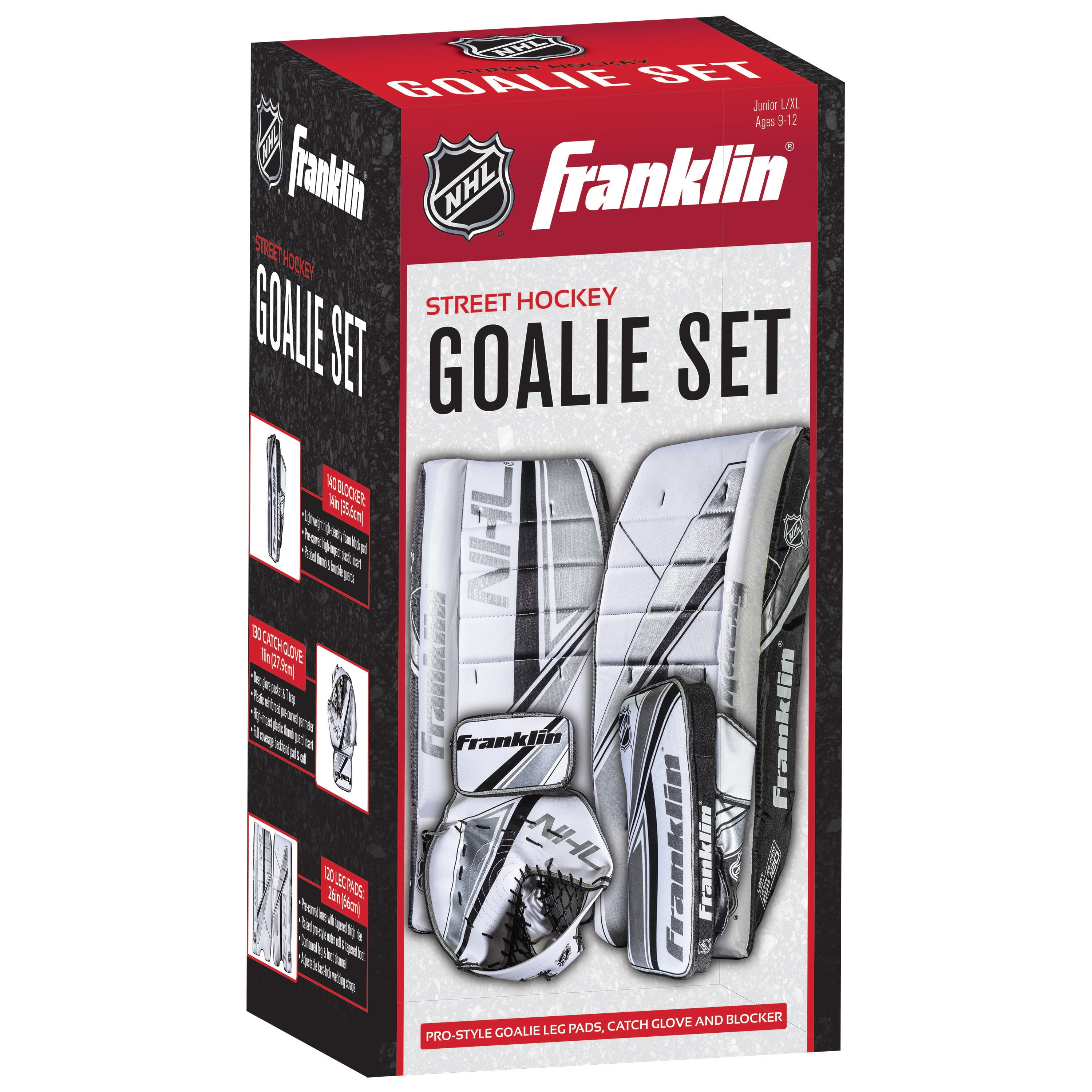 Used Franklin SX PRO GP 1200 SR 30 IN STREET LEG PADS L/XL Street Hockey  Goalie Street Hockey Goalie