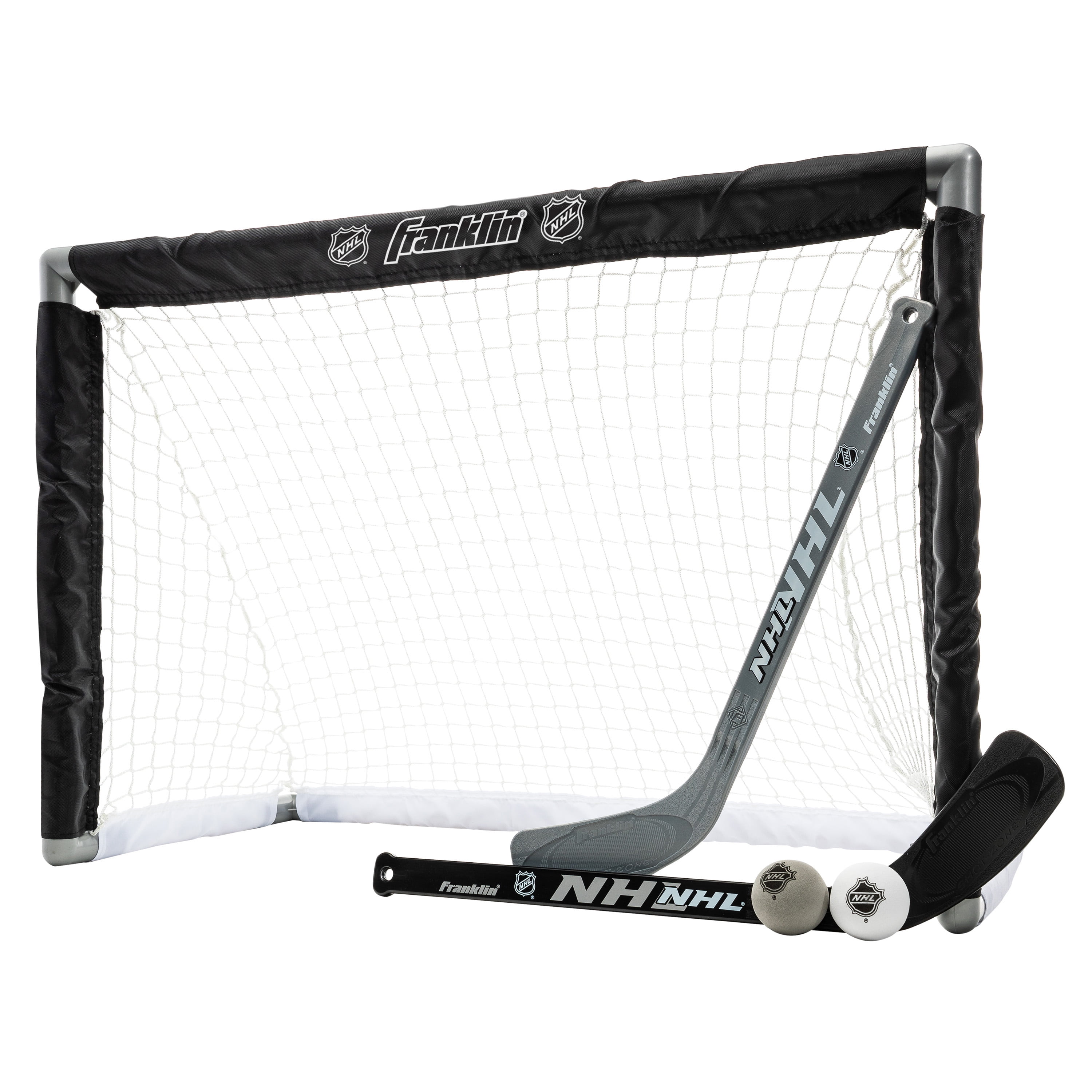 Franklin Sports NHL Mini Hockey Goal Set with 2 Sticks & 2 Soft-Foam Balls