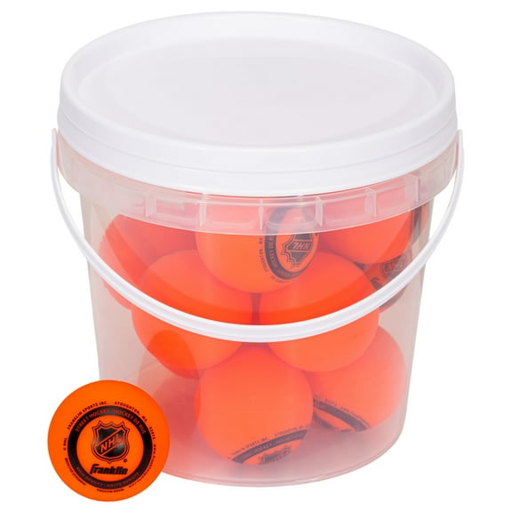 Franklin Sports NHL Mini Street Hockey Balls - No Bounce Outdoor Street + Roller Hockey Balls - Mini Size 1.96" Inch Hockey Balls - 15 Pack - Orange