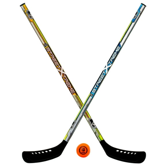 Franklin Sports NHL Street Hockey Set, Kids Play – 2 Sticks & 1 Puck