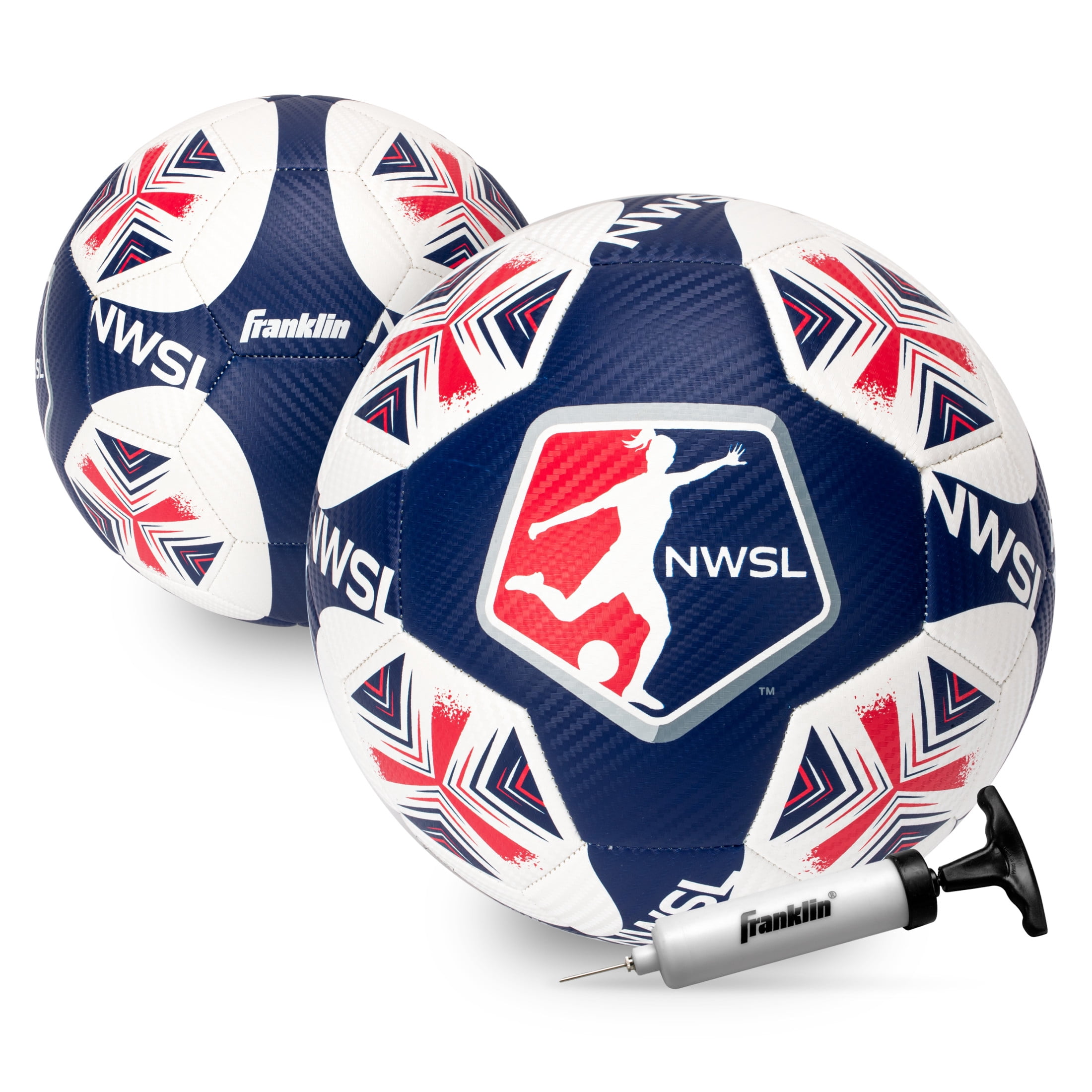 Franklin Sports NWSL Soccer Ball - Official Size 5 - Regulation Size + Weight Soccer Ball for Kids + Adults - Great for Boys + Girls - Air Pump Included