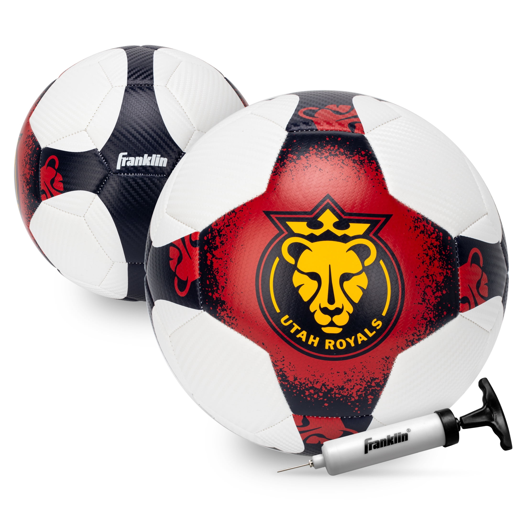 Franklin Sports NWSL Utah Royals Soccer Ball - Official Size 5 Soccer Ball - Regulation Size + Weight Soccer Ball for Kids + Adults - Boys + Girls Soccer Ball - Air Pump Included
