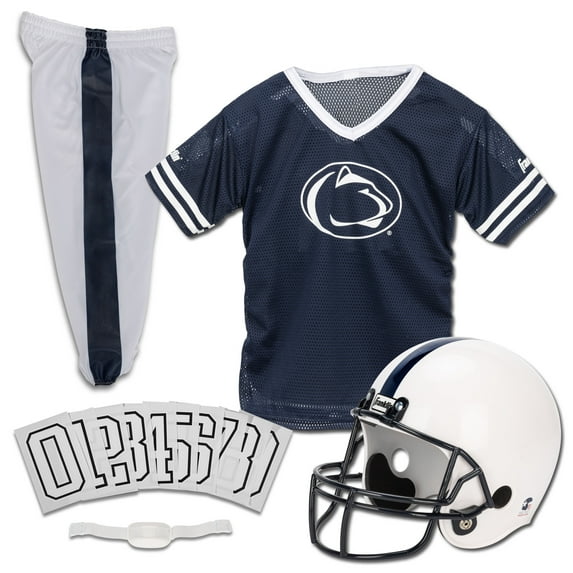 Franklin Sports Penn State Kids Football Uniform Set - NCAA Youth Football Costume for Boys + Girls - Set Includes Football Helmet, Jersey + Pants - Youth Small