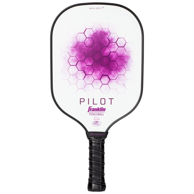 Franklin Sports Pickleball Paddle - Pilot Polypropylene Core Pickleball Racket - Official USA Pickleball (USAPA) Approved Pickleball Paddle - Lightweight Pro Racket - Purple - 10mm Thick Core