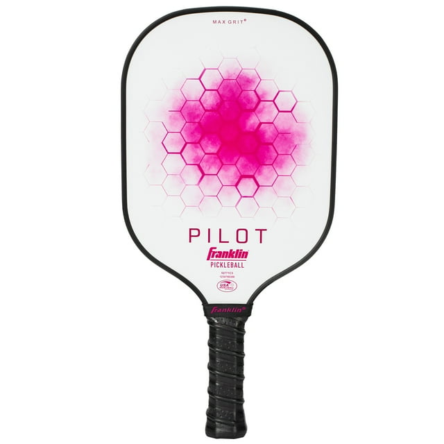 Franklin Sports Pickleball Paddle - Pilot Polypropylene Core Pickleball Racket - Official USA Pickleball (USAPA) Approved Pickleball Paddle - Lightweight Pro Racket - Pink - 10mm Thick Core