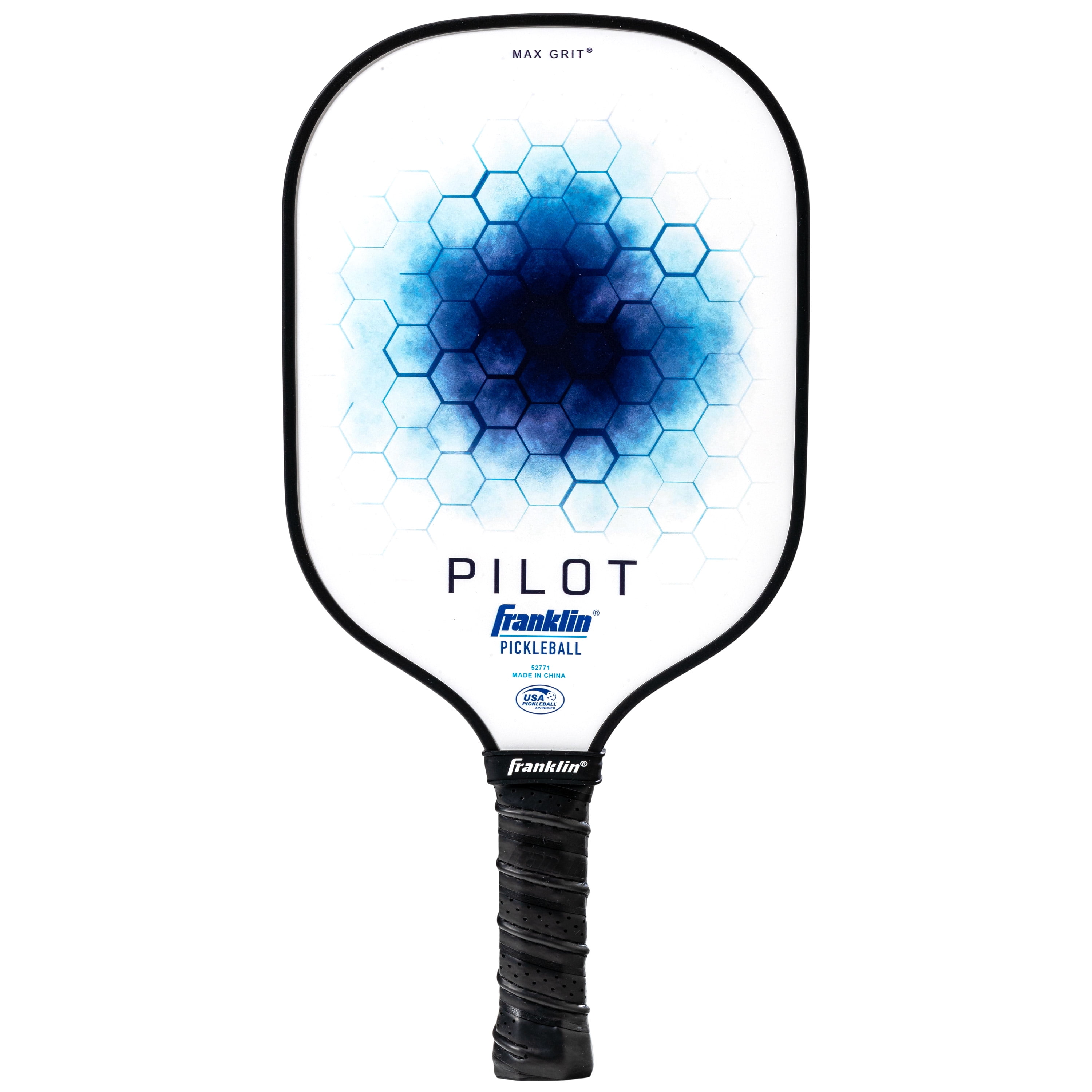 PCKL Pro Series Pickleball Paddle Racket | USA Pickleball Approved | Carbon Face with Large Sweet Spot | Honeycomb Core, White