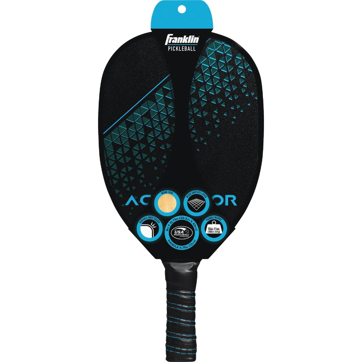 Franklin Sports Pagaie Pickleball En Bois Activator – Approuvée USAPA, Poignée Antidérapante, 7 Plis, Poids 269-298 G