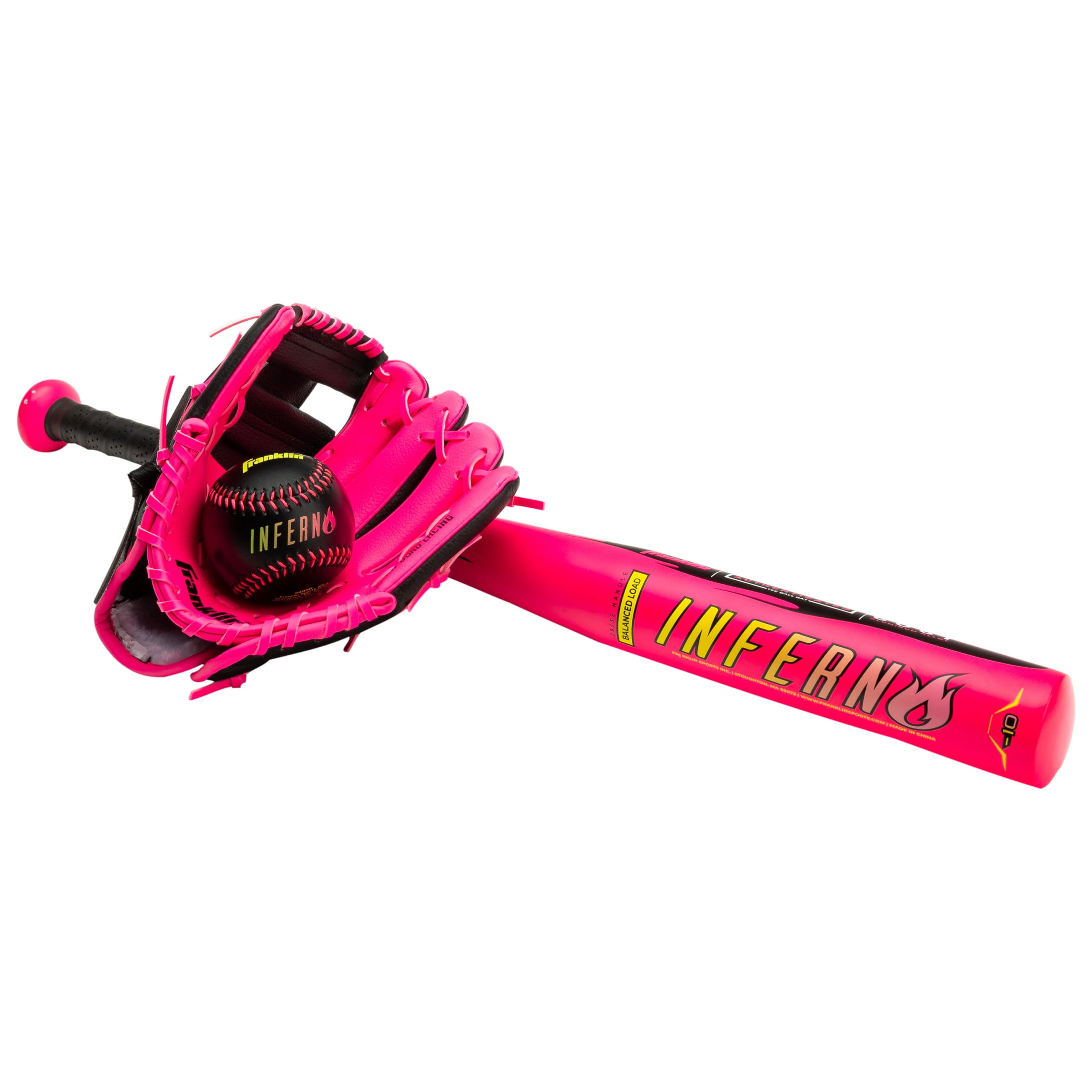 Franklin Sports Pink Inferno Tee Ball Set - Youth 25
