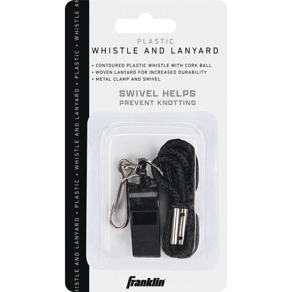 Franklin Sports Plastic Whistle and Lanyard