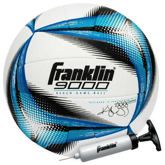 Franklin Sports Pro Beach Volleyball Ball - Kerri Walsh Jennings 9000 Beach Game Sand + Outdoor Volleyball - Competition Ball for Sand + Outdoor Courts - Hand Sewn Synthetic Leather