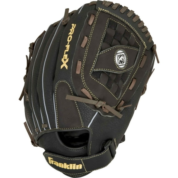 Franklin Sports Pro Flex Adult Baseball + Softball Glove - 12.5" Lefty Mitt - Camel