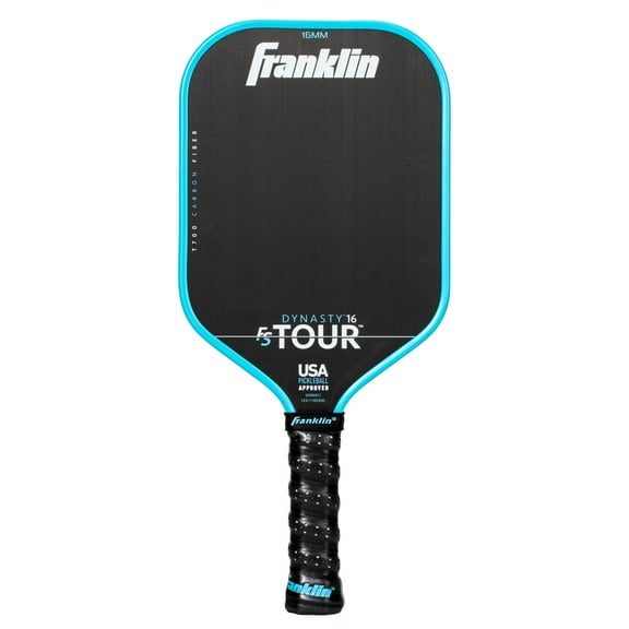 Franklin Sports Pro Pickleball Paddles - FS Tour Series Carbon Fiber Pickleball Paddles - Official USA Pickleball (USAPA) Approved Paddles - Dynasty Pro Player Paddle - 16mm Polymer Core - Blue