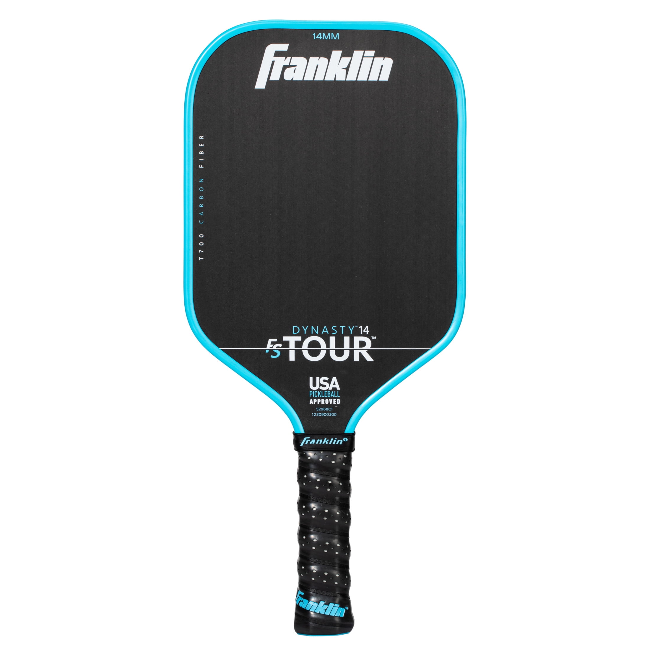 Franklin Sports Pro Pickleball Paddles - FS Tour Series Carbon Fiber Pickleball Paddles - Official USA Pickleball (USAPA) Approved Paddles - Dynasty Pro Player Paddle - 14mm Polymer Core - Blue