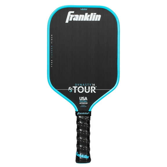 Franklin Sports Pro Pickleball Paddles - FS Tour Series Carbon Fiber Pickleball Paddles - Official USA Pickleball (USAPA) Approved Paddles - Dynasty Pro Player Paddle - 14mm Polymer Core - Blue