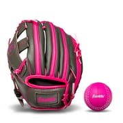 Franklin Sports RTP Kids Teeball Glove + Ball Set - Boys + Girls Mitt - 9.5" Lefty - Pink