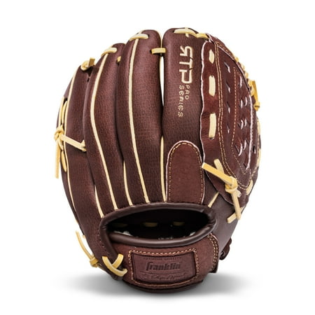 Franklin Sports RTP Pro Baseball Glove, 10 in, Brown/Camel Pigskin, Right Hand Throw
