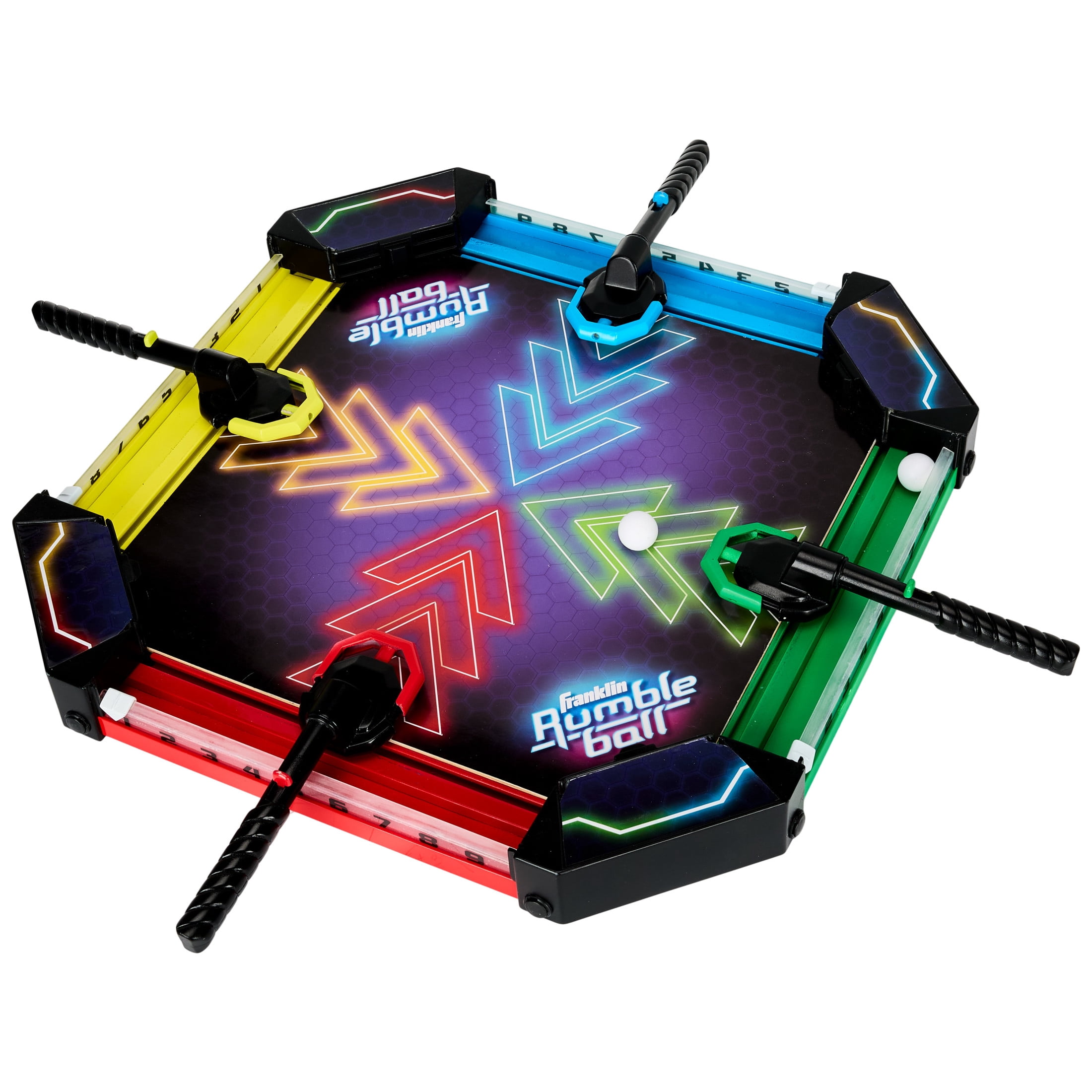 Franklin Sports Rumbleball Table Top Board Game - Fast Action Team or Solo Pinball Play - Fun Indoor Game for Kids + Adults - 1 to 4 Players - Ages 6+