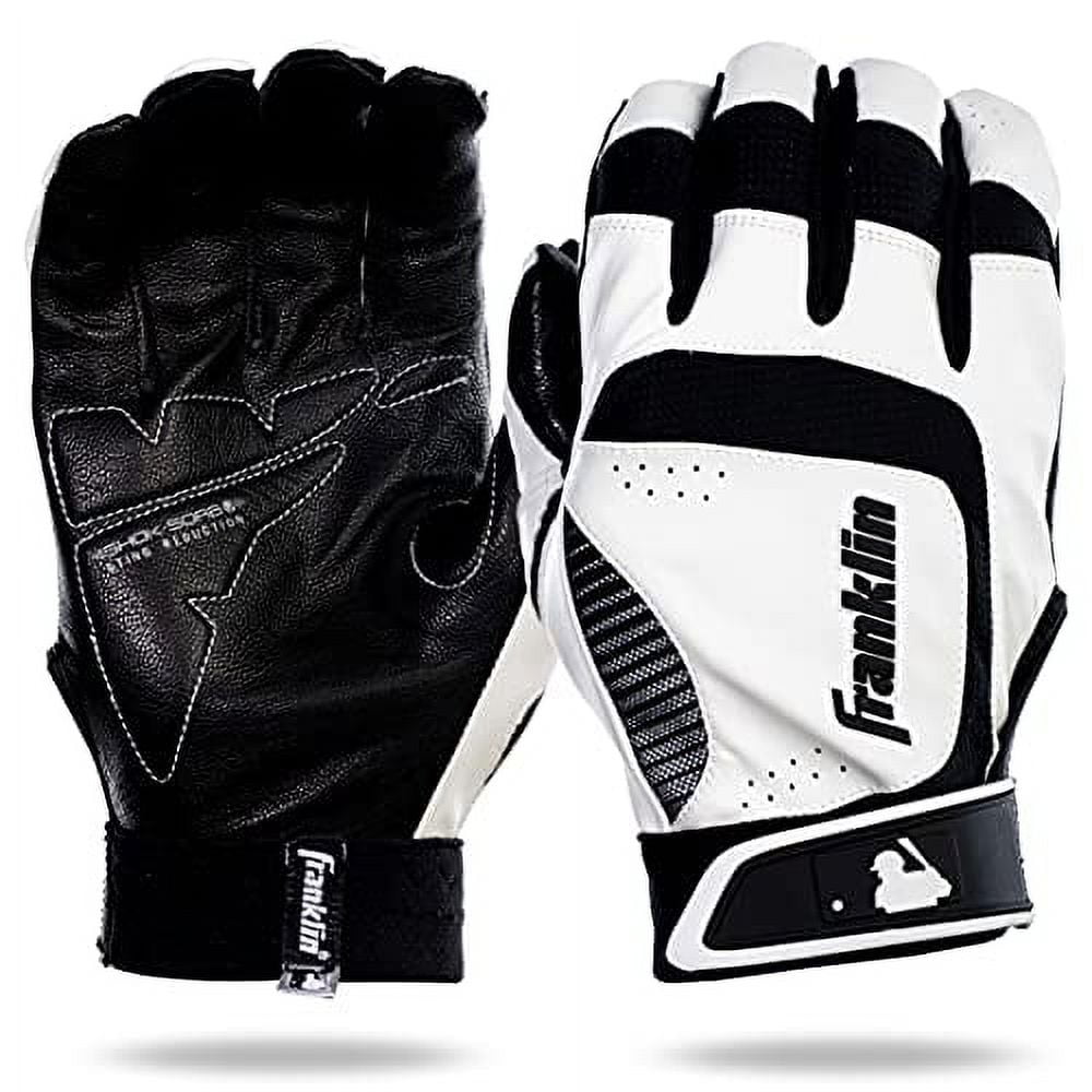 Franklin Sports ShokSorb Neo Batting Glove White/Black Adult XLarge