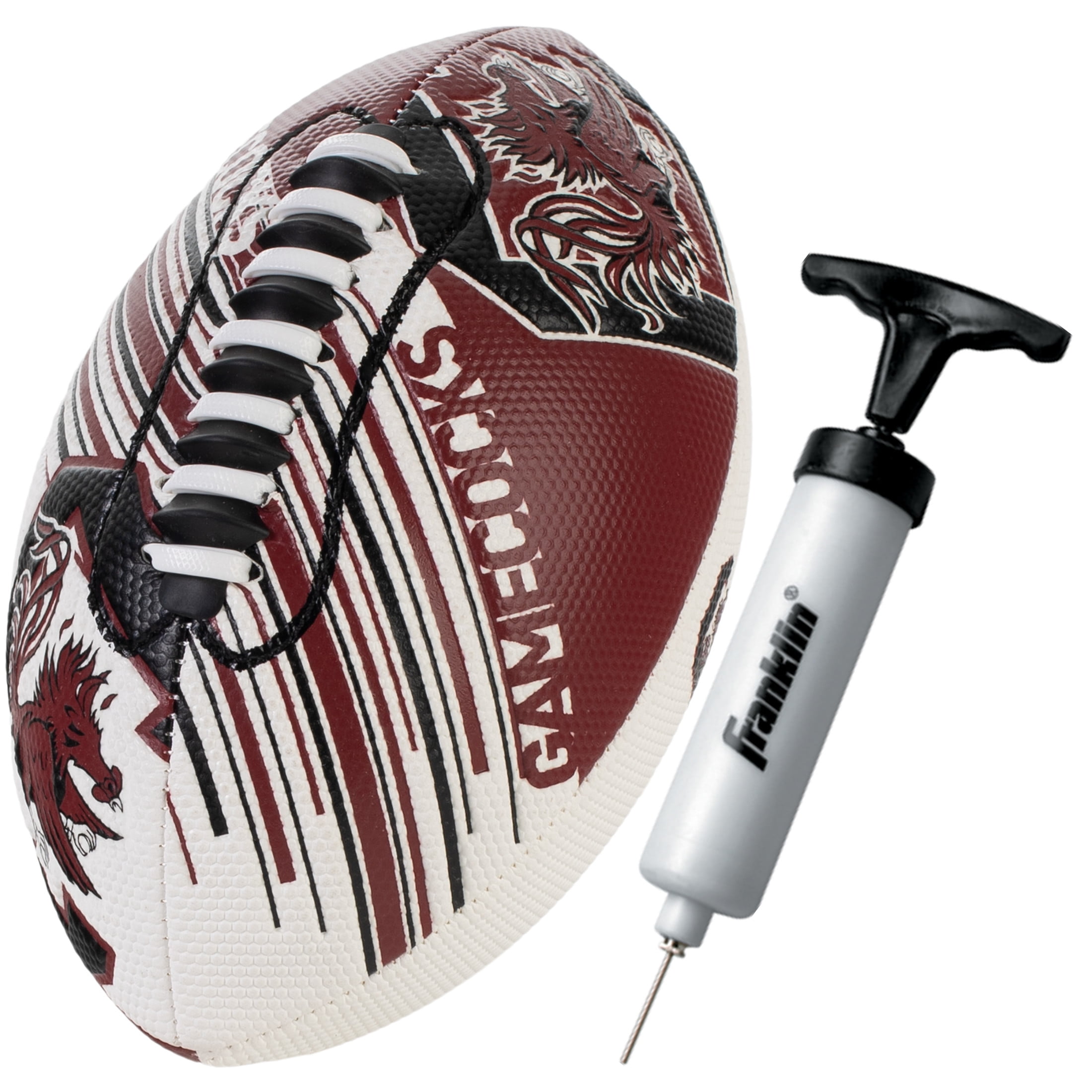 NCAA South Carolina Gamecocks Football - Youth Mini Football - 8.5" Football- SPACELACE Easy Grip Texture- Perfect for Kids !
