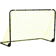 Franklin Sports Backyard Portable Soccer Goal - Competition Folding Steel Goals - Easy Assembly Practice + Training Net - Outdoor - 4' x 6' - Black