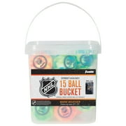 Franklin Sports Street Hockey Balls - 15 Pieces Plus Carrying Bucket - Assorted Colors