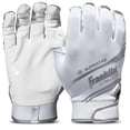 thumbnail image 1 of Franklin Sports Supratak Football Receiver Gloves - White/Chrome - Adult Small, 1 of 8