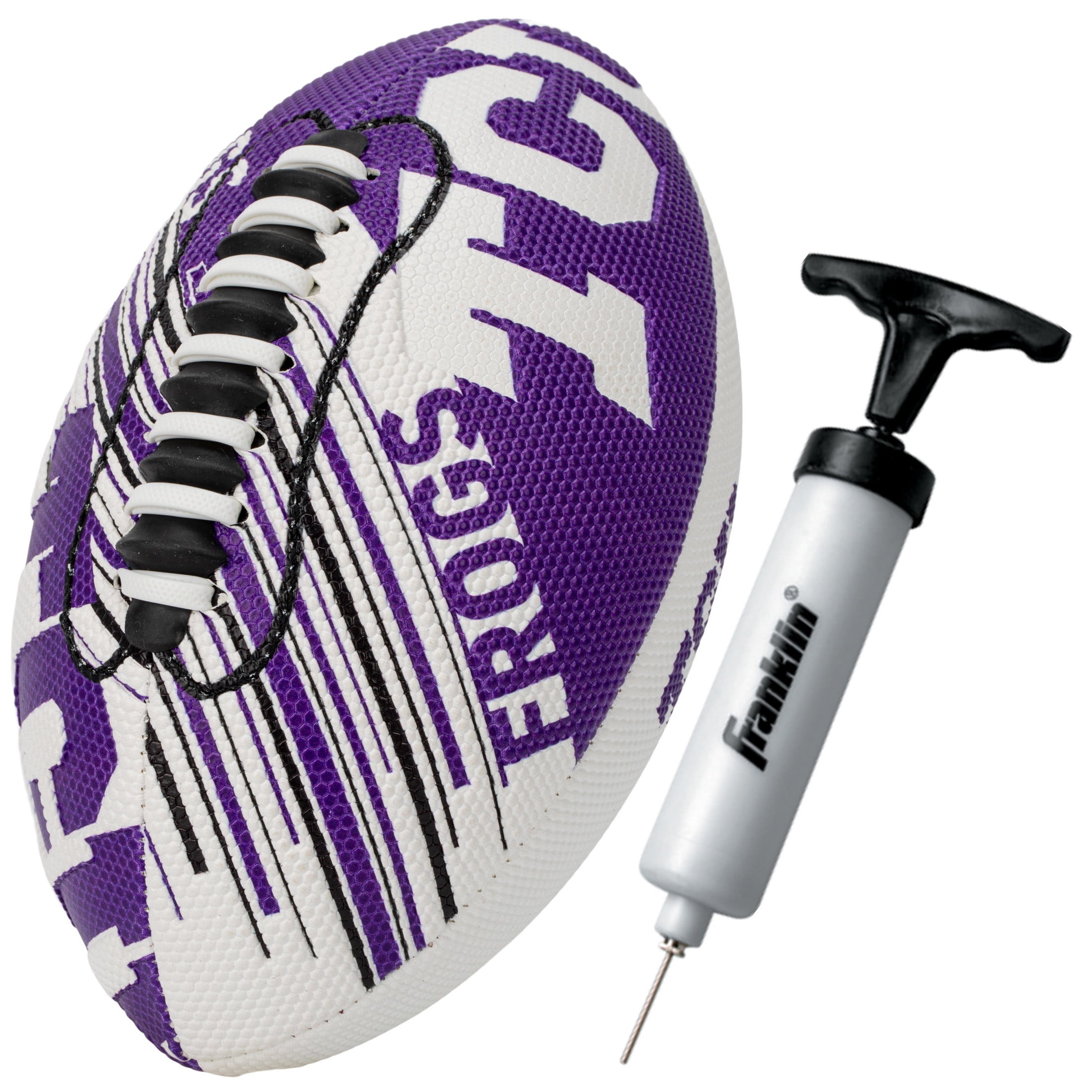 NCAA TCU Horned Frogs Foam Football - Youth Mini Football for Kids - 8.5" Junior Soft Foam Football - SPACELACE Easy Grip Cover - Perfect Toy Football for Kids
