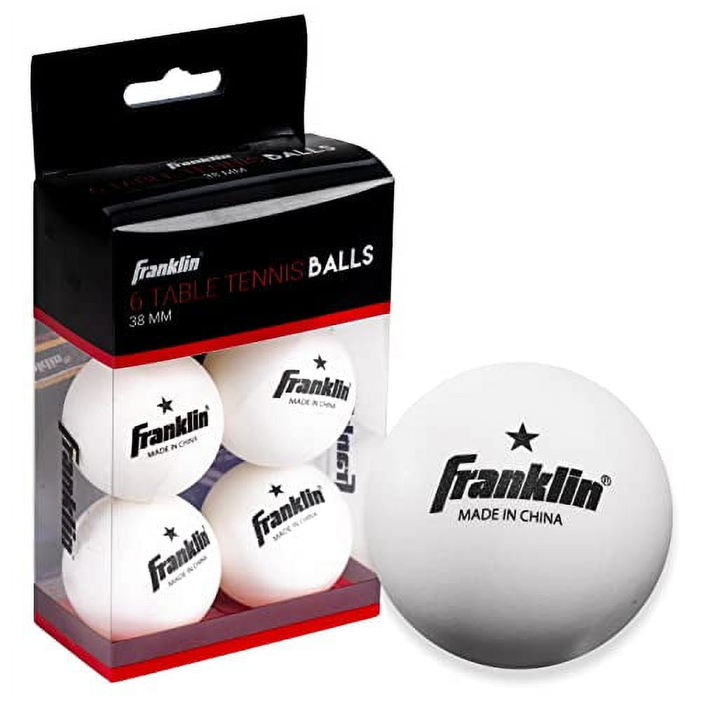 Franklin Sports Table Tennis Balls White Table Tennis Balls 38mm Official Weight Balls One
