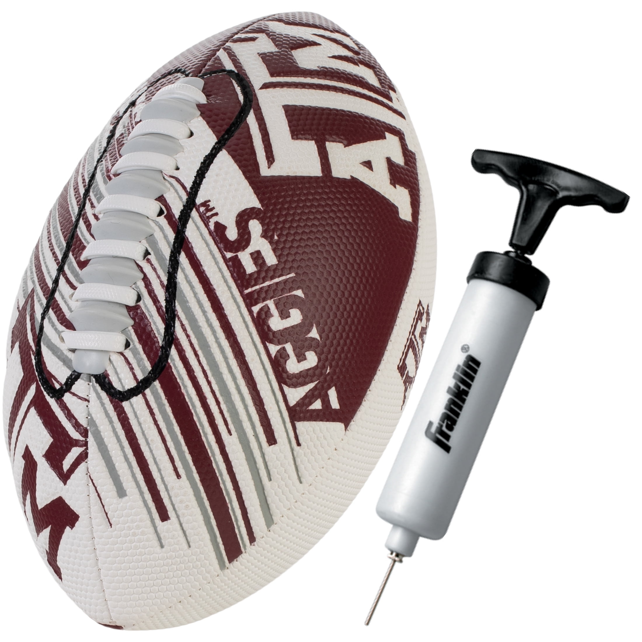 Franklin Sports Texas A&M Aggies Football - Youth Mini Football - 8.5" Football- SPACELACE Easy Grip Texture- Perfect for Kids !