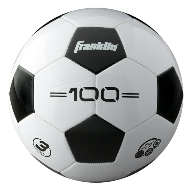 Franklin Sports Traditional Style Soccer Ball Official Size 3 F100 Soccer Ball Youth Soccer