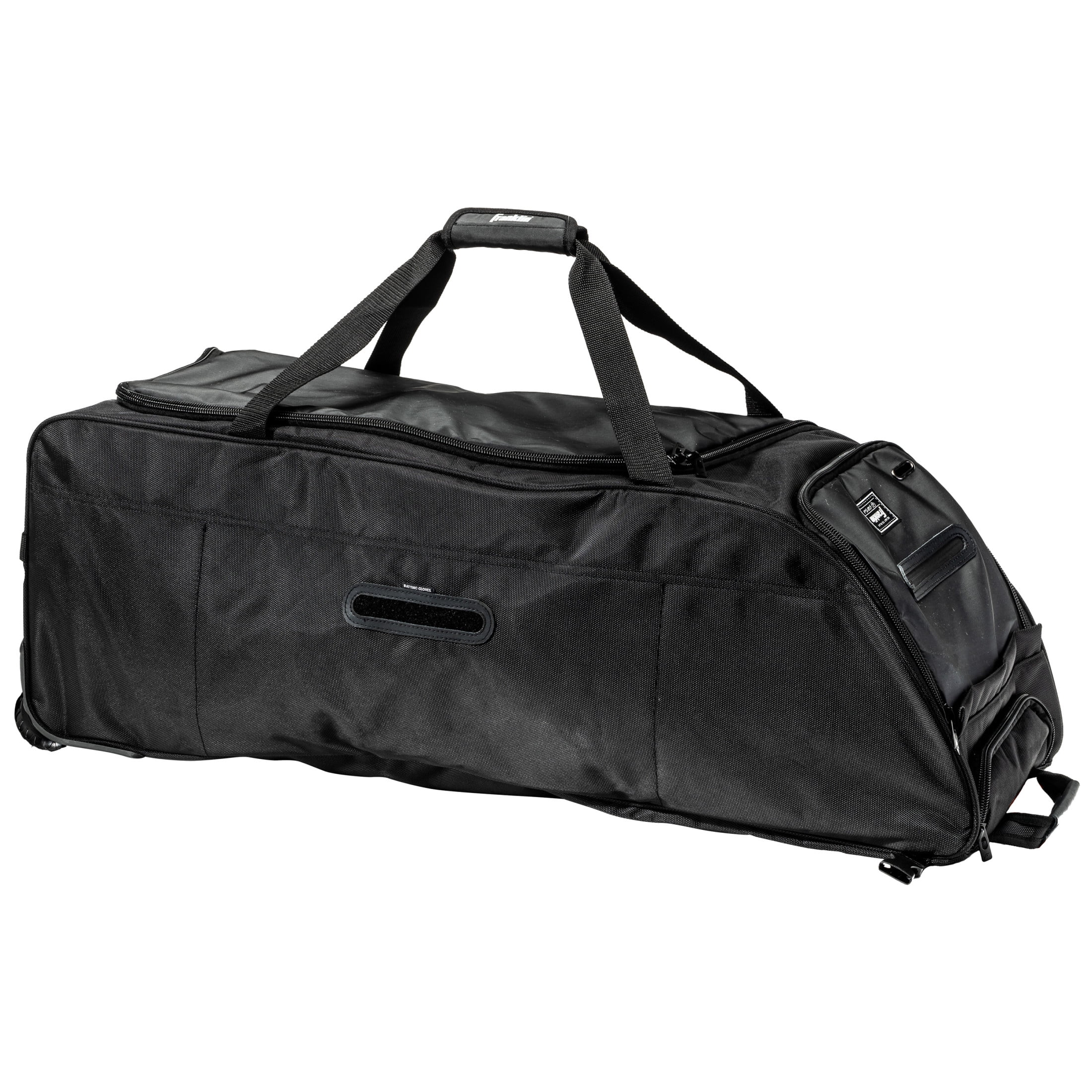 Franklin Sports Traveler Baseball Softball Roller Bag Equipment Bat Bag Black