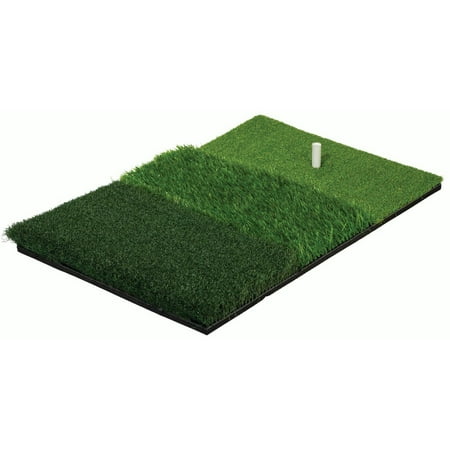 Franklin Sports Tri-Level Golf Hitting Mat with Rubber Tee - Practice Aid Golf