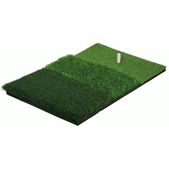 Franklin Sports Tri-Level Golf Hitting Mat with Rubber Tee - Practice Aid Golf