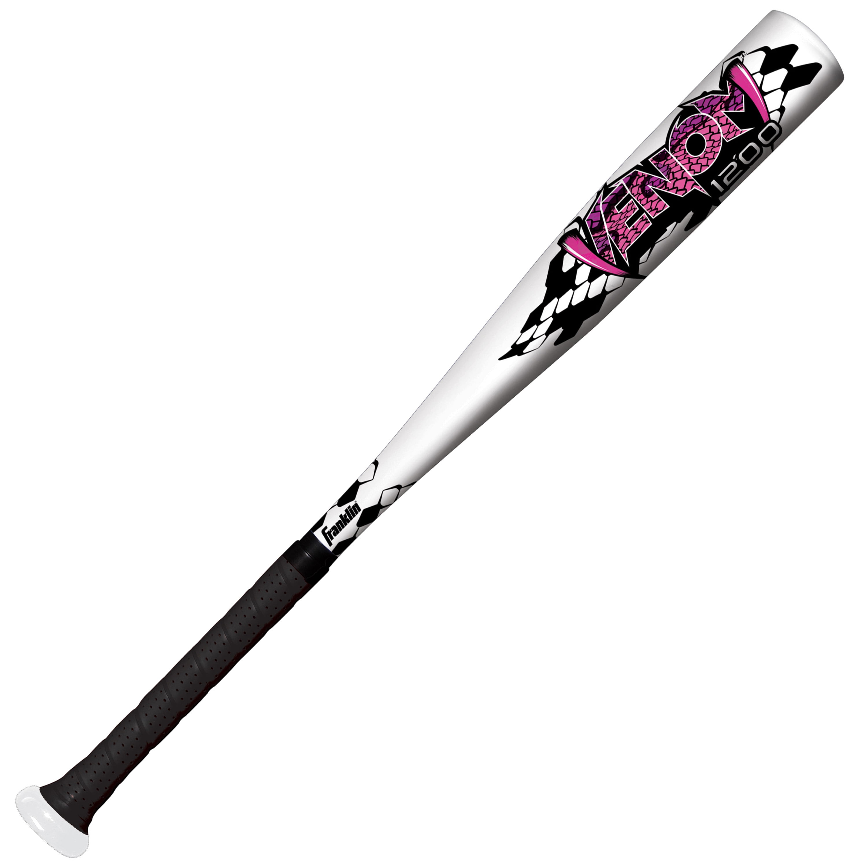 Franklin Sports Venom Aluminum Official Youth Tee Ball Bat - 25 Inch/13 Ounce (-12) White