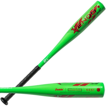 Franklin Sports Venom 1000 Youth Aluminum Teeball Bat, 26 in/16 oz, Drop -10, Green