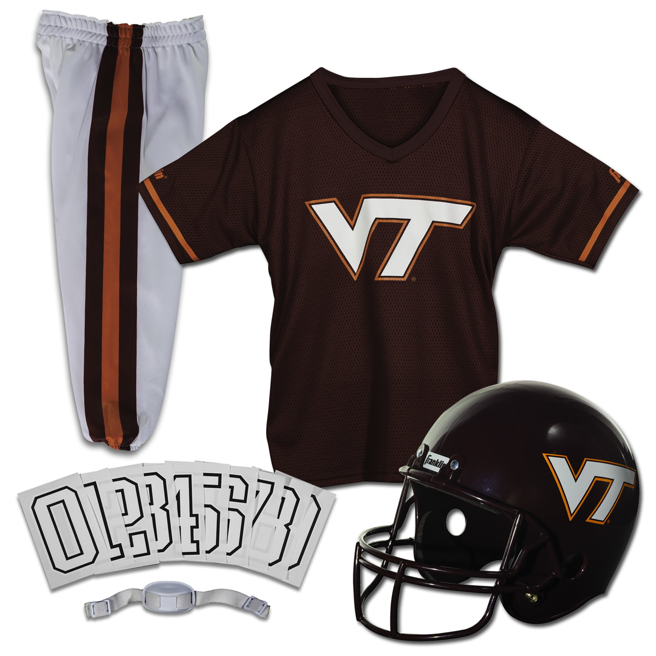 Franklin Sports Virginia Tech Hokies Kids College Football Uniform Set - Youth NCAA Uniform Set - Includes Jersey, Helmet, Pants - Youth Medium