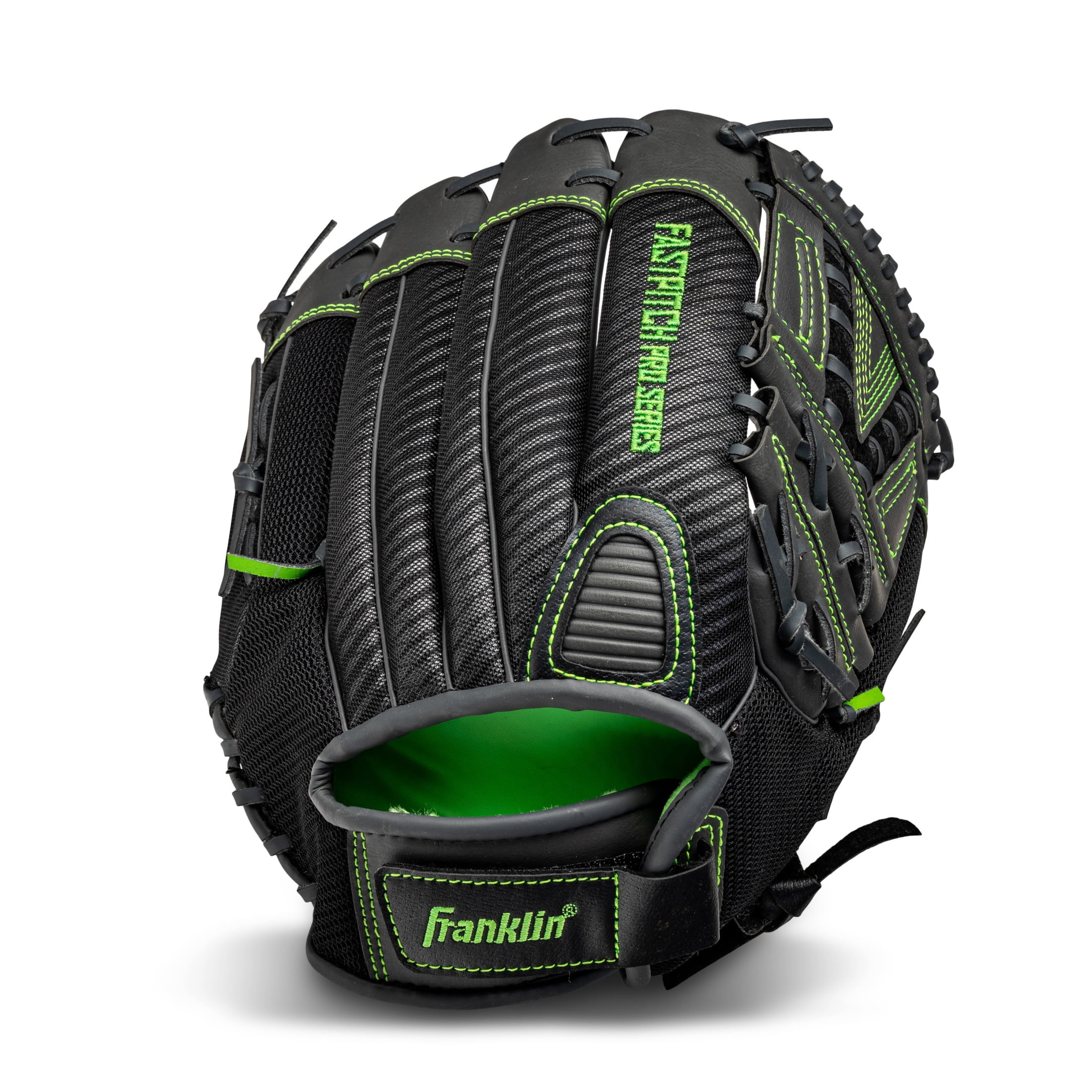 Franklin Sports Fastpitch Pro Softball Glove, 12.5 in, Lime Green, Right Hand Throw