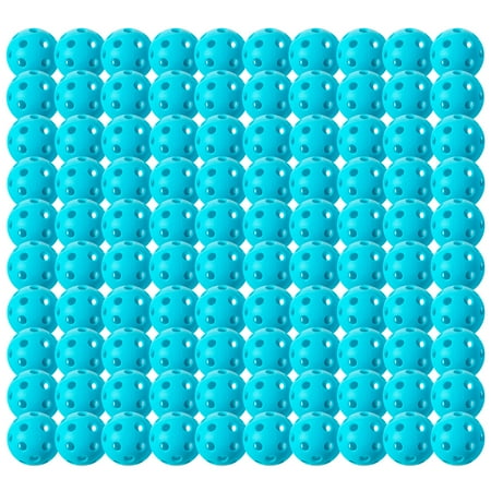Franklin Sports X-26 Official Indoor Pickleballs - Bulk 100 Pack - Blue