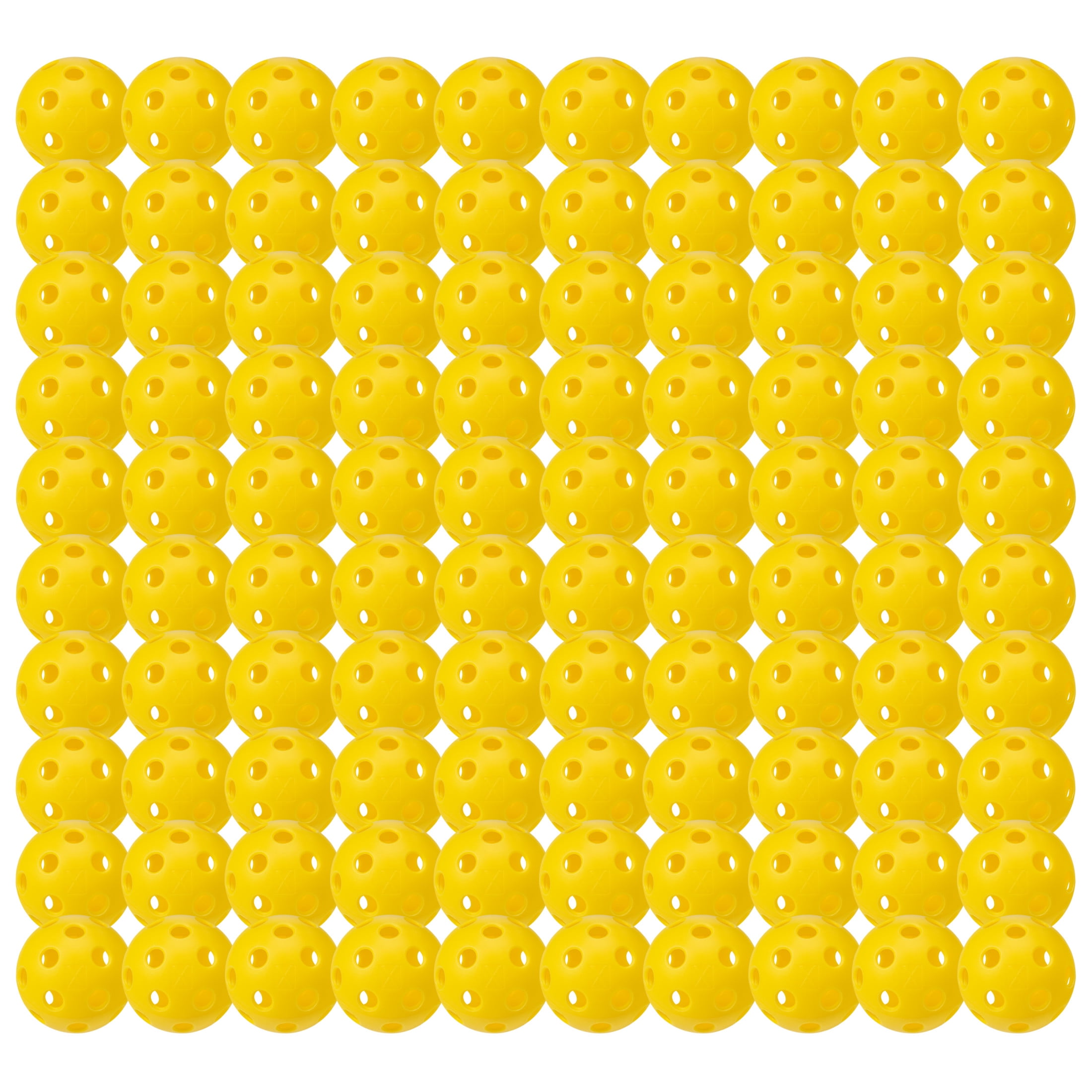 Franklin Sports X-26 Official Indoor Pickleballs - Bulk 100 Pack - Yellow