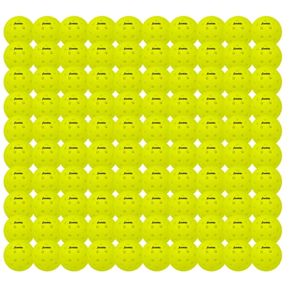 Franklin Sports X-40 Official Outdoor Pickleballs - Bulk 100 Pack - Yellow