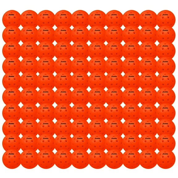 Franklin Sports X-40 Outdoor Pickleballs - Official Size - Ember - 100 Pack