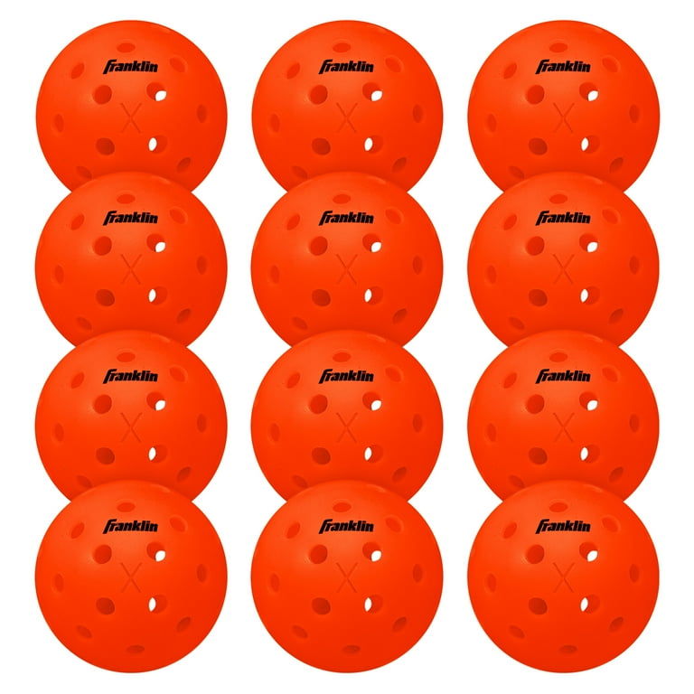 Franklin Sports X-40 Outdoor Pickleballs - Official Size - Ember