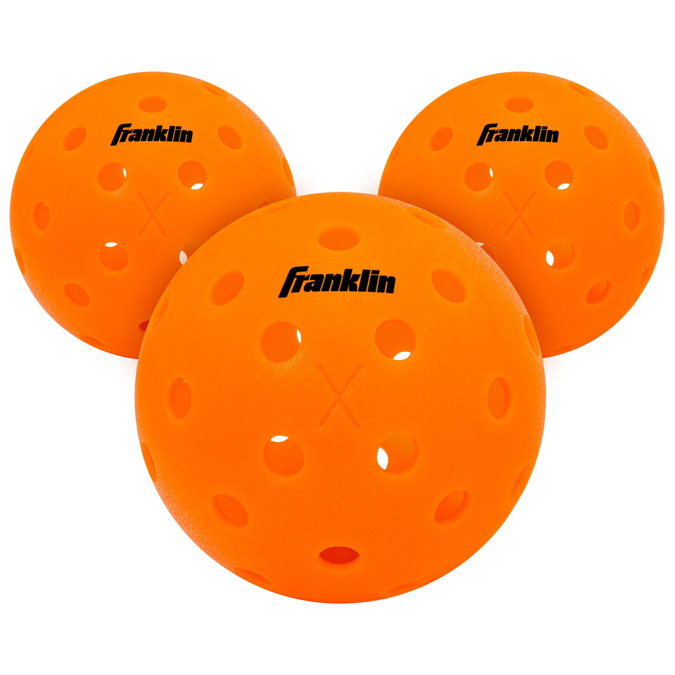Franklin Sports X-40 Outdoor Pickleballs - Official Size - Lava