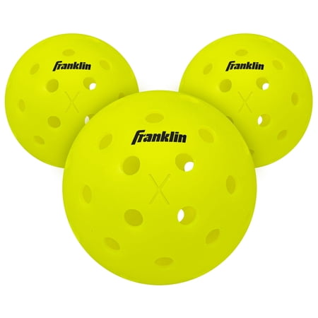 Franklin Sports X-40 Outdoor Pickleballs - Official Size - Optic -6 Pack