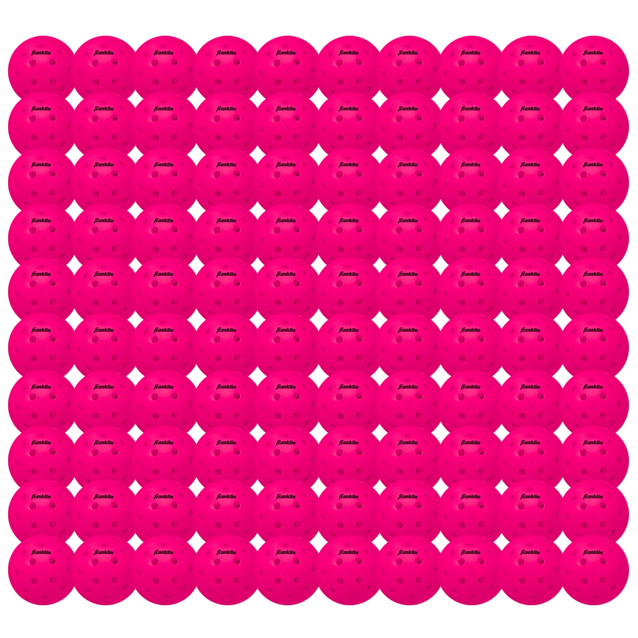 Franklin Sports X-40 USAPA Approved Pickleballs - 100 Pack - Pink