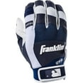 thumbnail image 1 of Franklin Sports X-Vent Pro Youth Medium Batting Gloves, White/Navy, 1 of 2