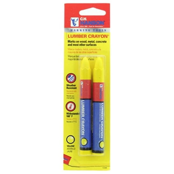 Franklin Sports Yellow Lumber Crayon, Pack of 2
