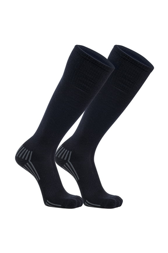 Youth Baseball Athletic Socks Mid-Calf Durable Solid Ribbed Socks (Little Girls or Little Boys or Big Girls or Big Boys) 1 Pack
