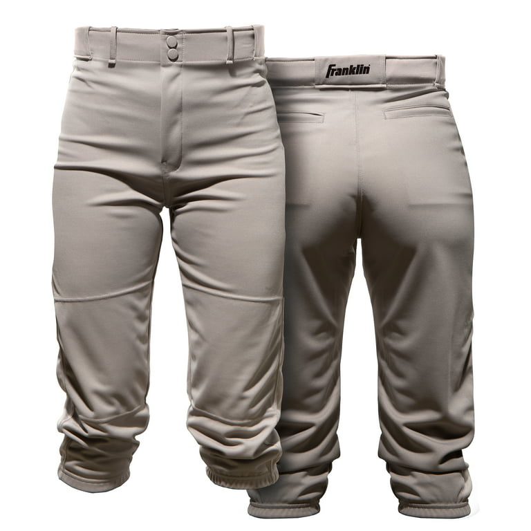 Franklin Sports Youth Baseball Pants - Gray - Large 