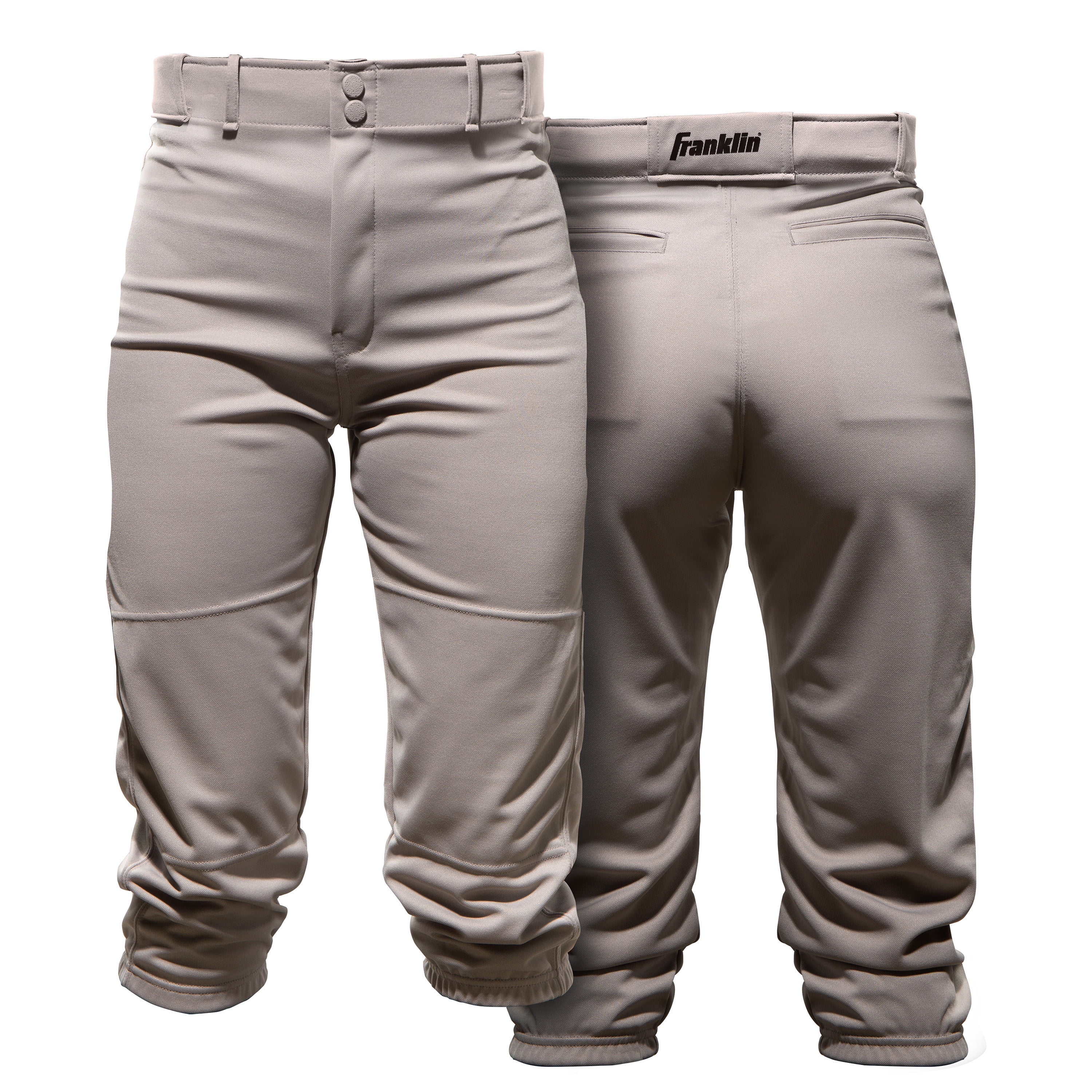 Franklin Sports Youth Classic Fit Baseball + Softball Pants, Grey, Youth Medium